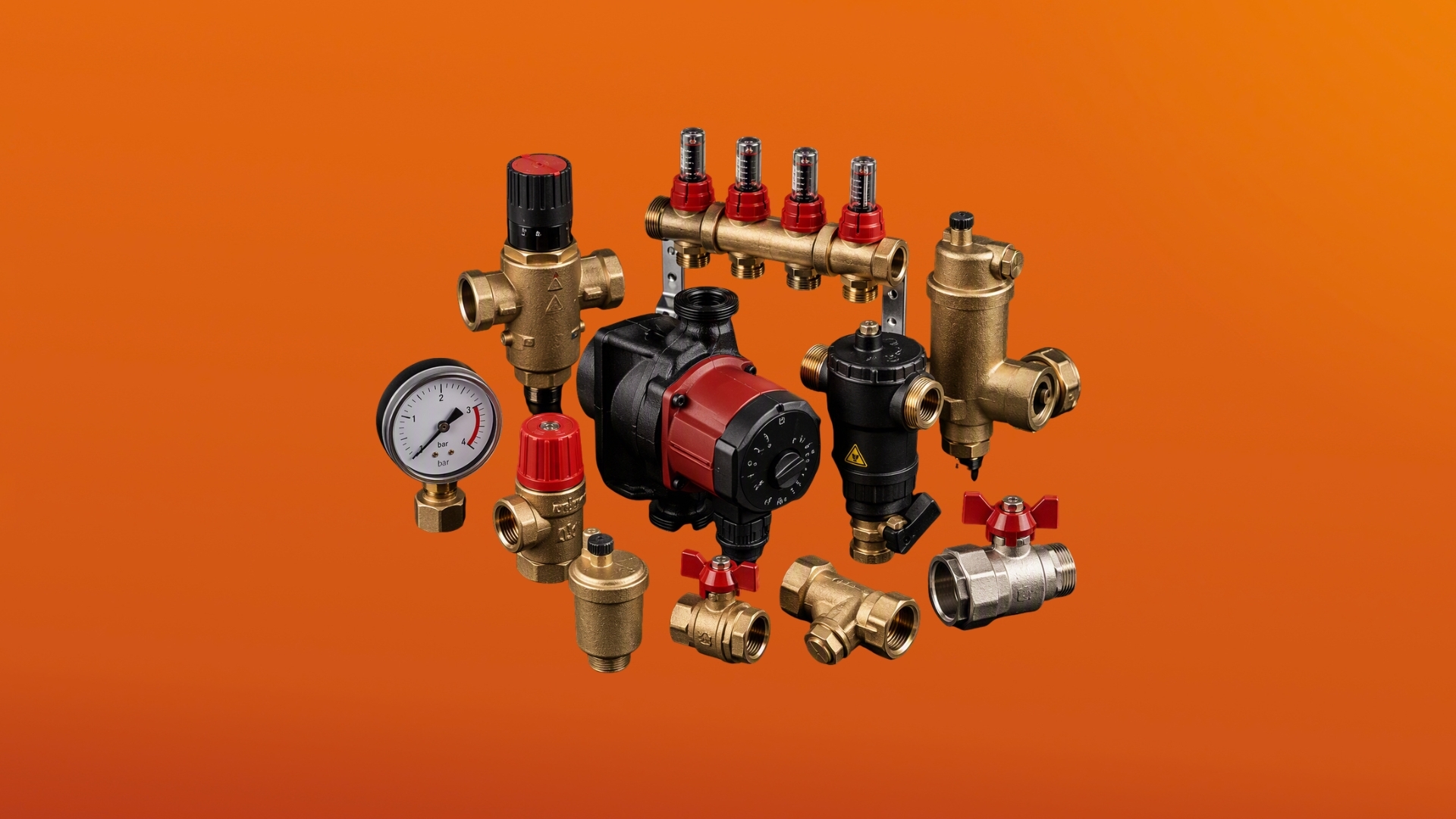 Équipements hydrauliques pour circuits de chauffage