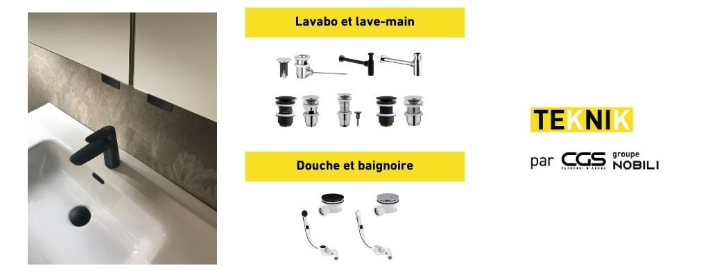 Gamme vidages et siphons TEKNIK par CGS Groupe NOBILI