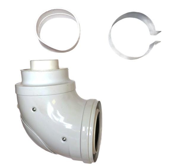 COUDE 60/100 A 80/125 90D TRAPPE VIS.  074144