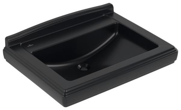 LAVABO HOMMAGE NOIR 75X58 3 TROUS 7101A1R7 VILLEROY BOCH  [7101A1R7]