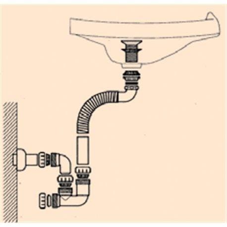 VIDAGE SIPHON GAIN DE PLACE APPARENT  J445167 IDEAL STANDARD FRANCE  [J445167]