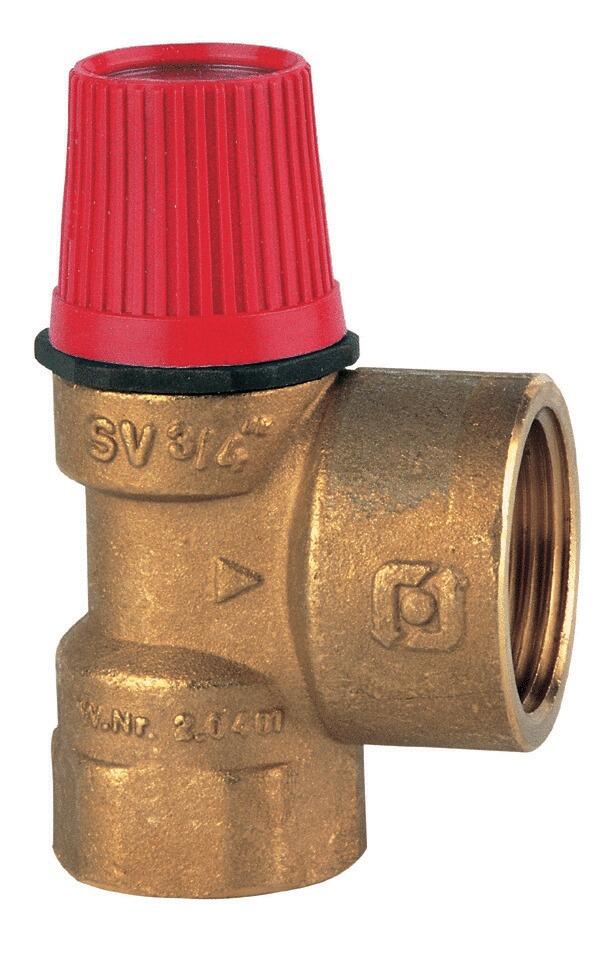 SOUPAPE DE SURETE - FF - Soupape chauffage avec sortie majorée - Corps laiton - Température 140°C