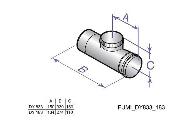 TUBE INSPEC. D160MM LG 300MM DY833  100002471 DE DIETRICH EQUIP THERMIQU BDR  [100002471]