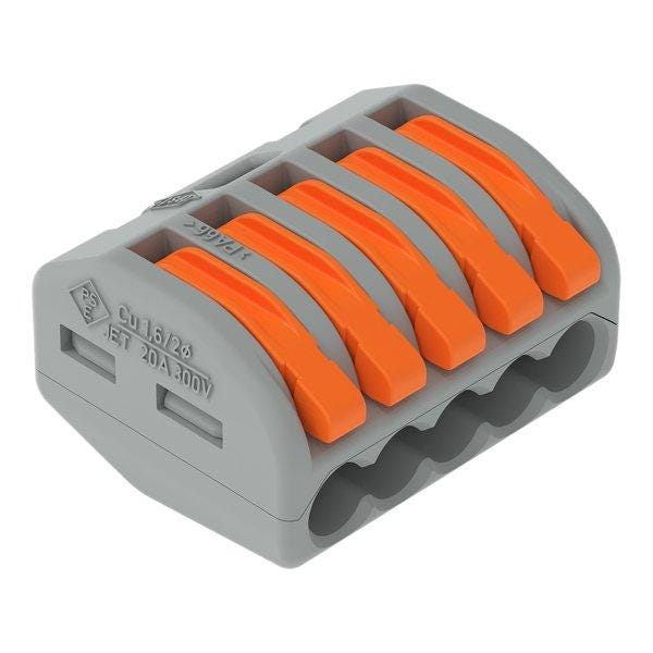 BORNE OPAQUE  5X0.08-2.5/4MM2    WAGO 222-415 WAGO