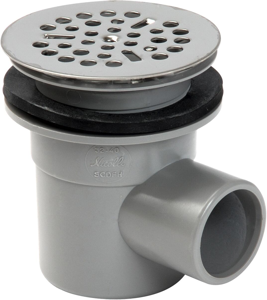 SIPHON DE DOUCHE EN PVC C - Bonde siphoïde ø 60 mm (avec grille inox)