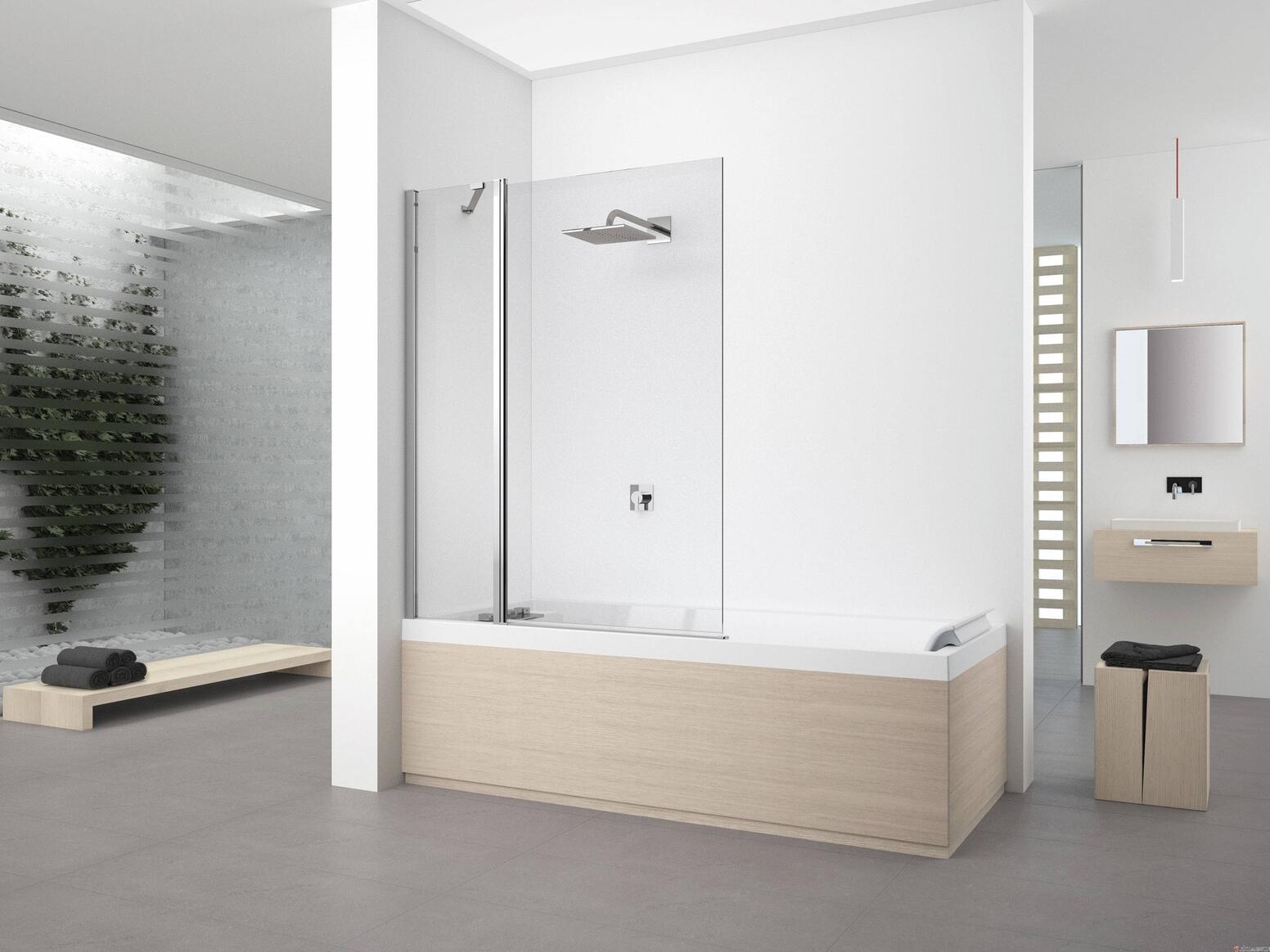 YOUNG 2.0 3V - Pare-baignoire avec paroi fixe et 1 battant