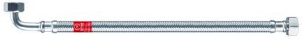 SANITAIRE -TRESSE INOX - FF - TAQ Codo - Flexible coudé en acier inoxydable