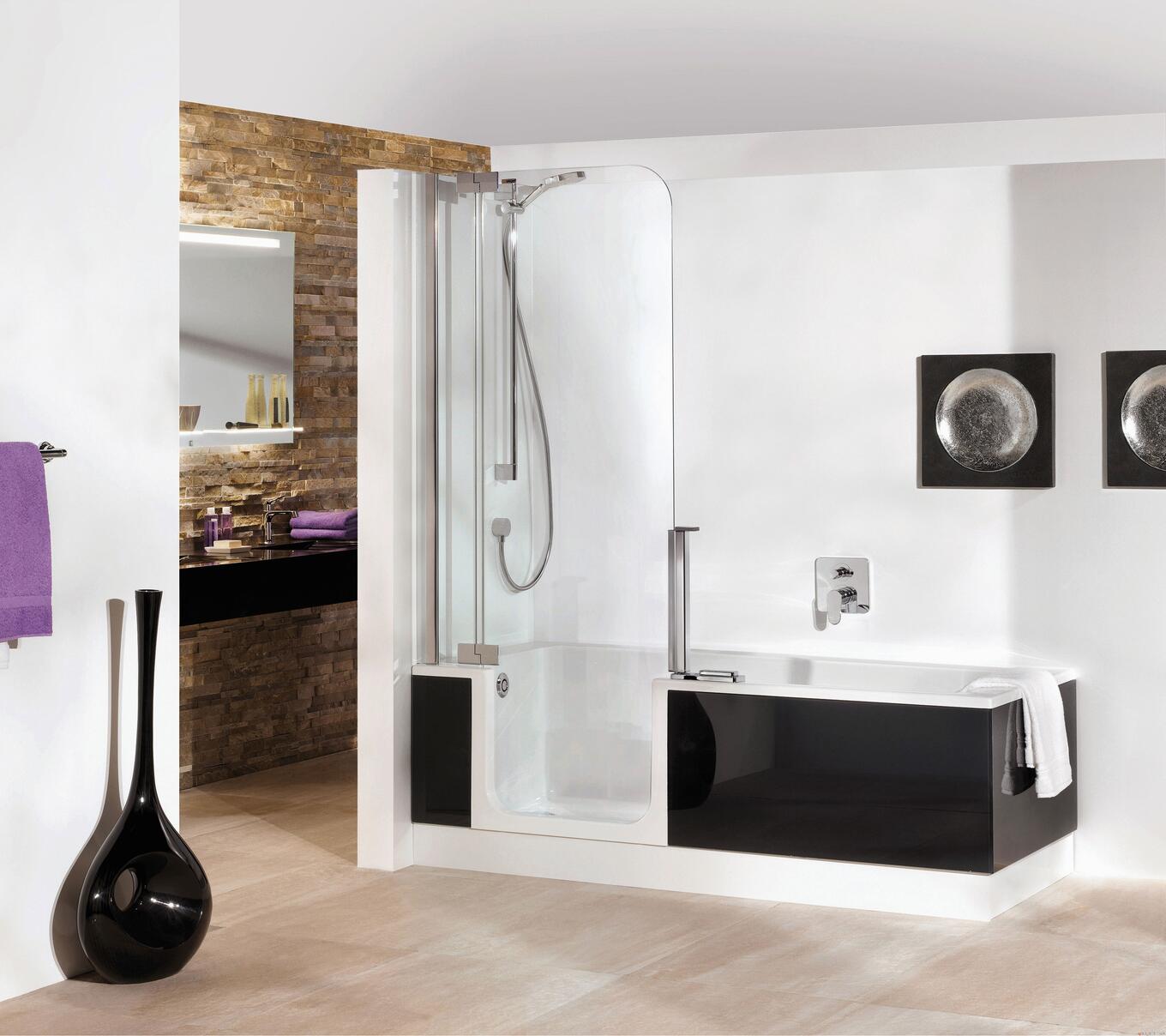 TWINLINE 2 - Baignoire synthétique à porte