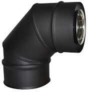 APOLLO PELLETS - Conduit et raccordement concentrique - Noir mat