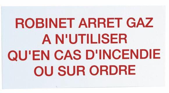 ETIQUETTE DE SIGNALISATION - Chaufferie fioul/gaz polystyrène rigide