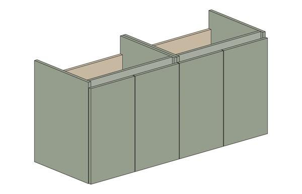 MEUBLE S/PLAN EAZY26 4P 120CM SAUGE       ENS