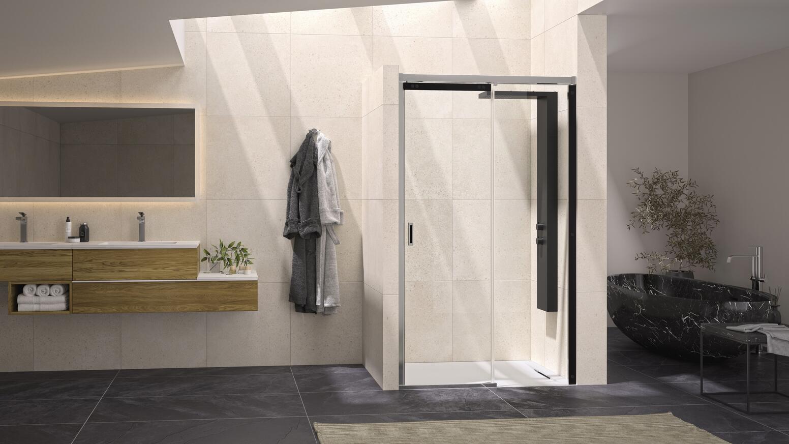FLAT C - PAROI AVEC 1 VOLET COULISSANT