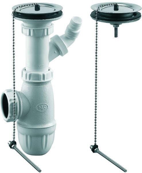 VIDAGE - Inox-Plastique ø 85 mm - Pour évier grès perçage ø 60 mm