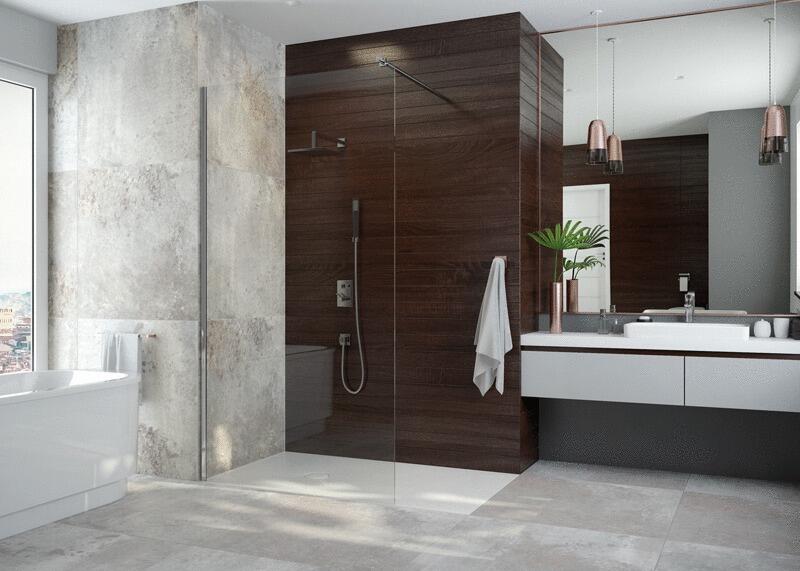 PAROI OPEN 2 FIXE - Douche ouverte - Paroi fixe réversible