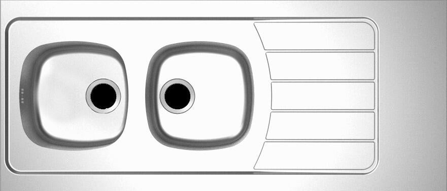 EVIER A POSER REVERSIBLE - ISÉO - Inox lisse 18/10