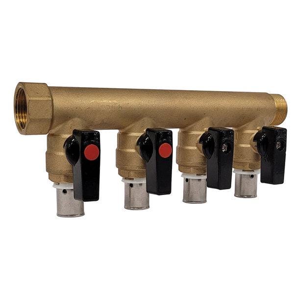 COLLECTEUR A VANNE R 3/4"MF-PER D16 RCOLV4316 PB TUB  [RCOLV4316]