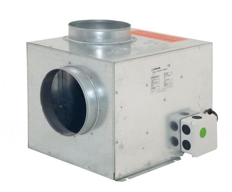 CAISSON D'EXTRACTION SIMPLE FLUX - Airvent M - Monophasé - 400°C 1/2 H - Jusqu’à 2 400 m3/h