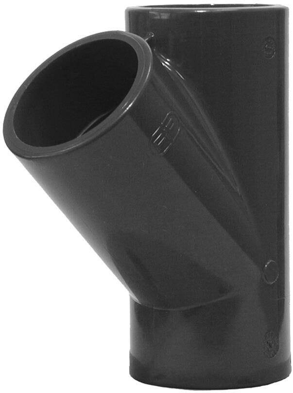 TE A COLLER PVC - FFF - 45°