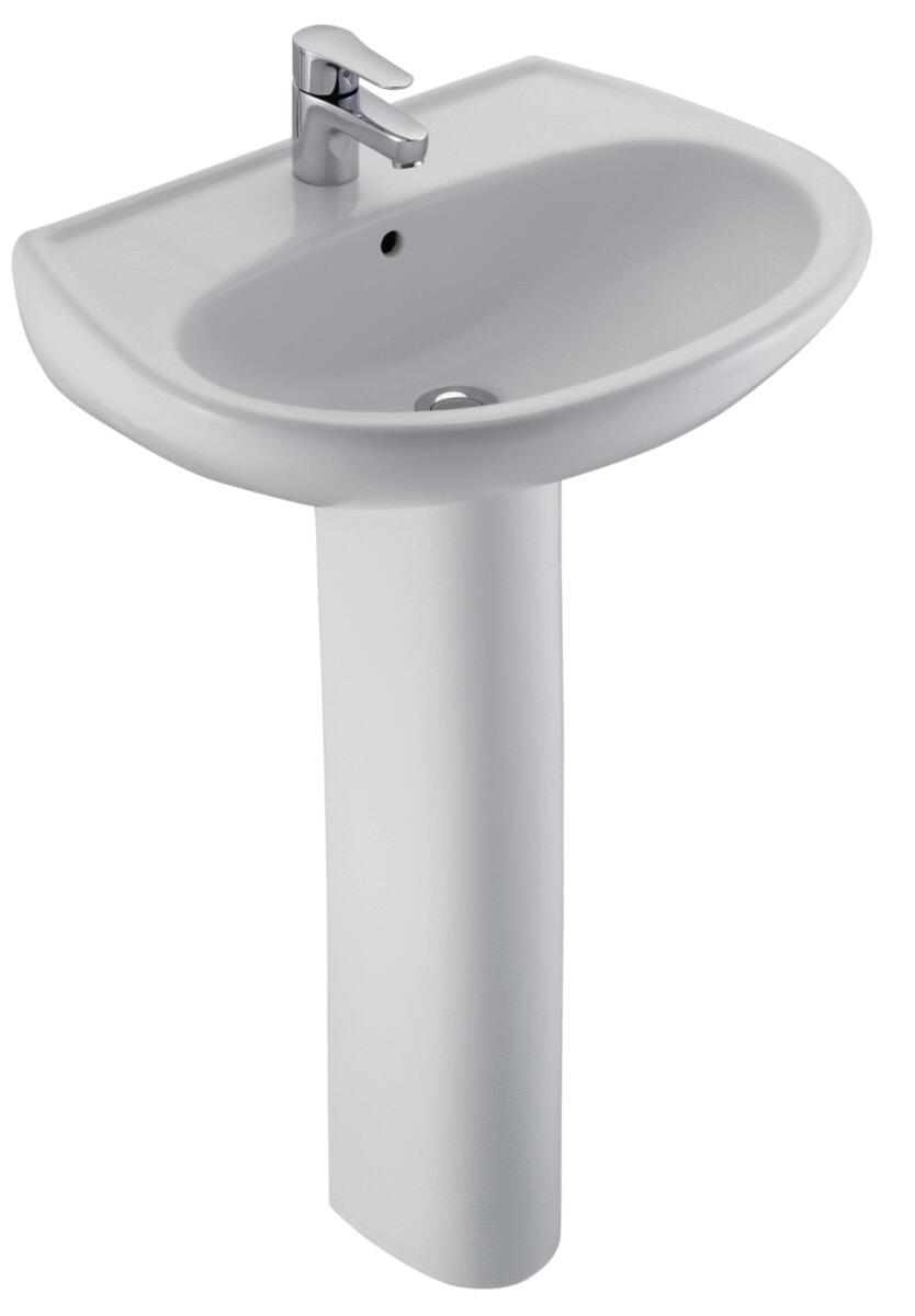 BRIVE 2 - Lavabo avec dosseret arrière pour protéger des projections d'eau