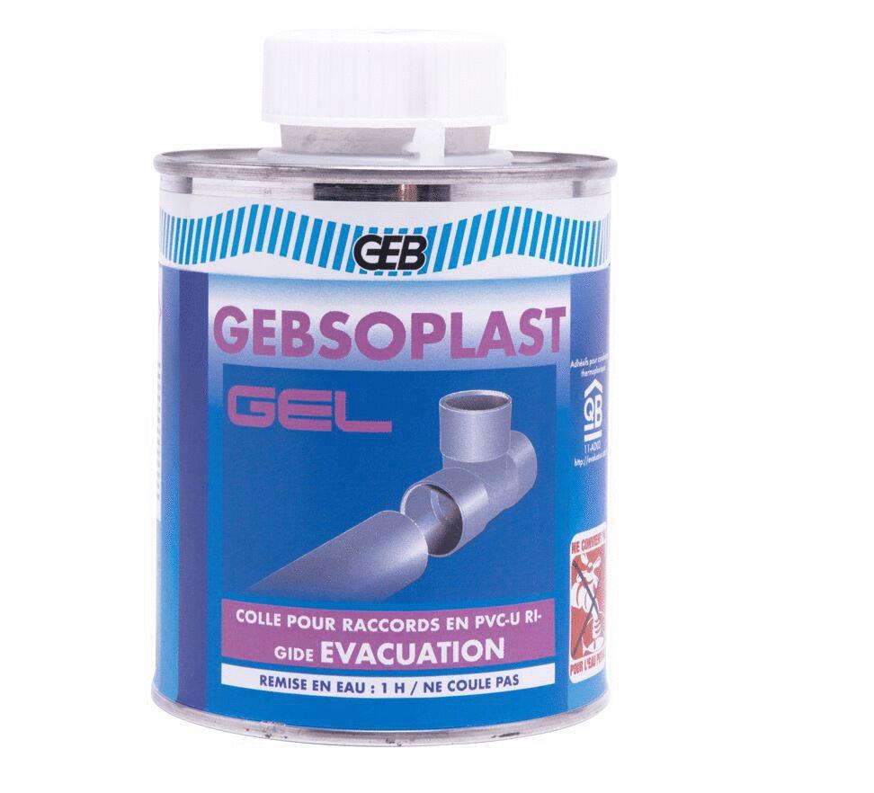 GEBSOPLAST - Colle évacuation en gel pour raccords en PVC rigide