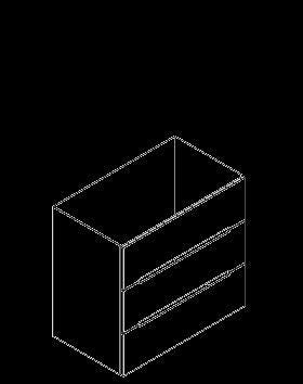 MEUBLE CAISSON BENTO 75X80      LAQUE 1791101 DECOTEC  [1791101]