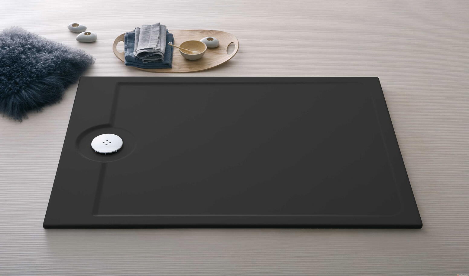 LATITUDE - Receveur rectangulaire ultraplat à encastrer