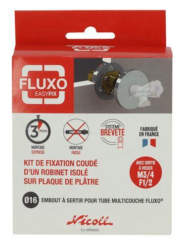 PLATINE EASYFIX MONO COUDEE 16 X3/4   FLCP16Z NICOLL  [FLPC16Z]