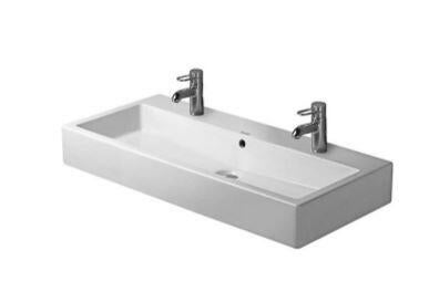 VERO - Lavabo avec trop-plein et plage de robinetterie