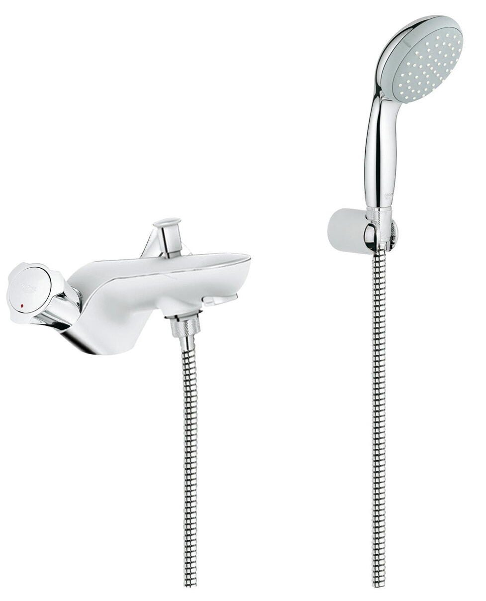 COSTA L - Mélangeur bain-douche mural avec garniture de douche