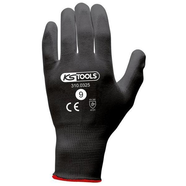 GANTS MICROFIBRE NOIR  T.9  -12P- KS 310.0325 KS TOOLS  [310.0325]