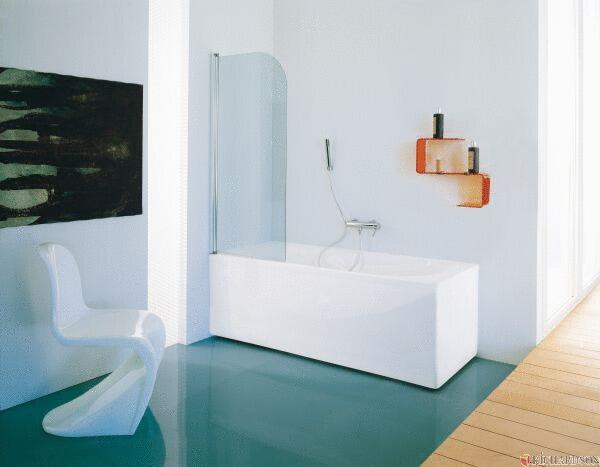 PAROI POUR BAIGNOIRE CLASSIC - Pare bain arrondi à ouverture vers l'intérieur et vers l'extérieur - Hauteur : 140 à 160 cm - Ep. du verre : 6 mm