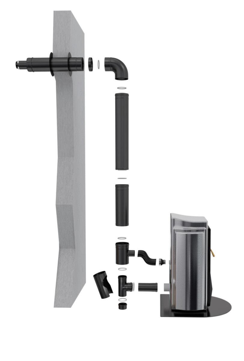 CONDUIT BIOTEN INOX 316 / ACIER - SPECIAL POELE A PELLETS - Kits