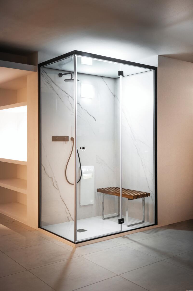 FITBOX - Cabine Hammam sur mesure - Ep. du verre : 8 mm