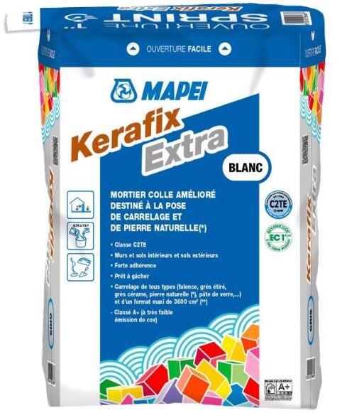 KERAFIX EXTRA - Mortier colle amélioré C2TE destiné à la pose de carrelage en sol et mur intérieurs et sol extérieur