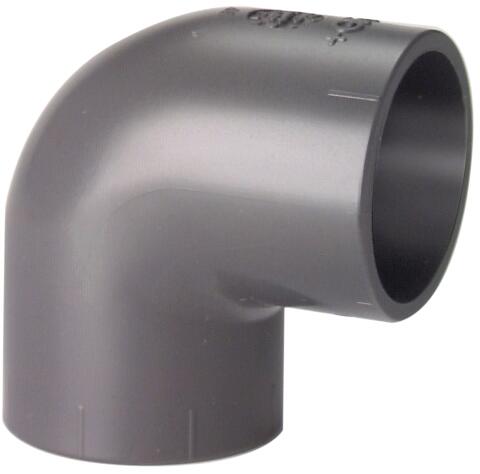 COUDE A COLLER PVC-U METRIQUE - FF - 90°
