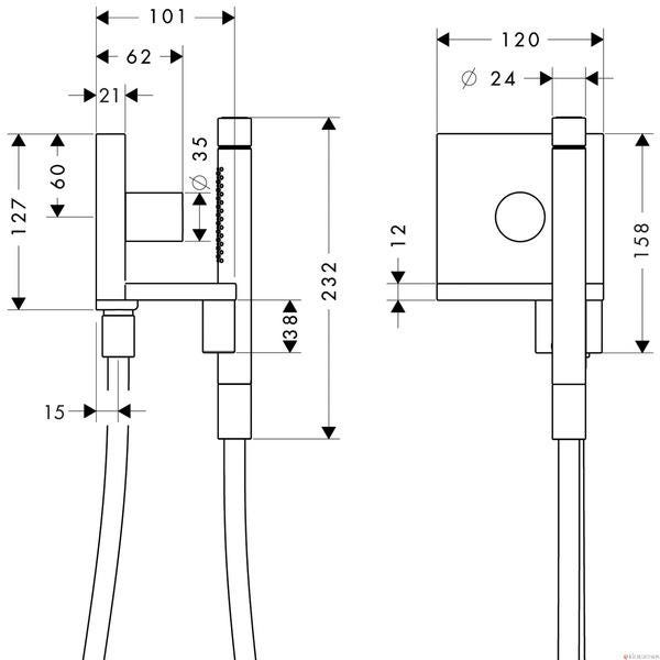 AXOR STARCK - Set de finition pour module douchette à main