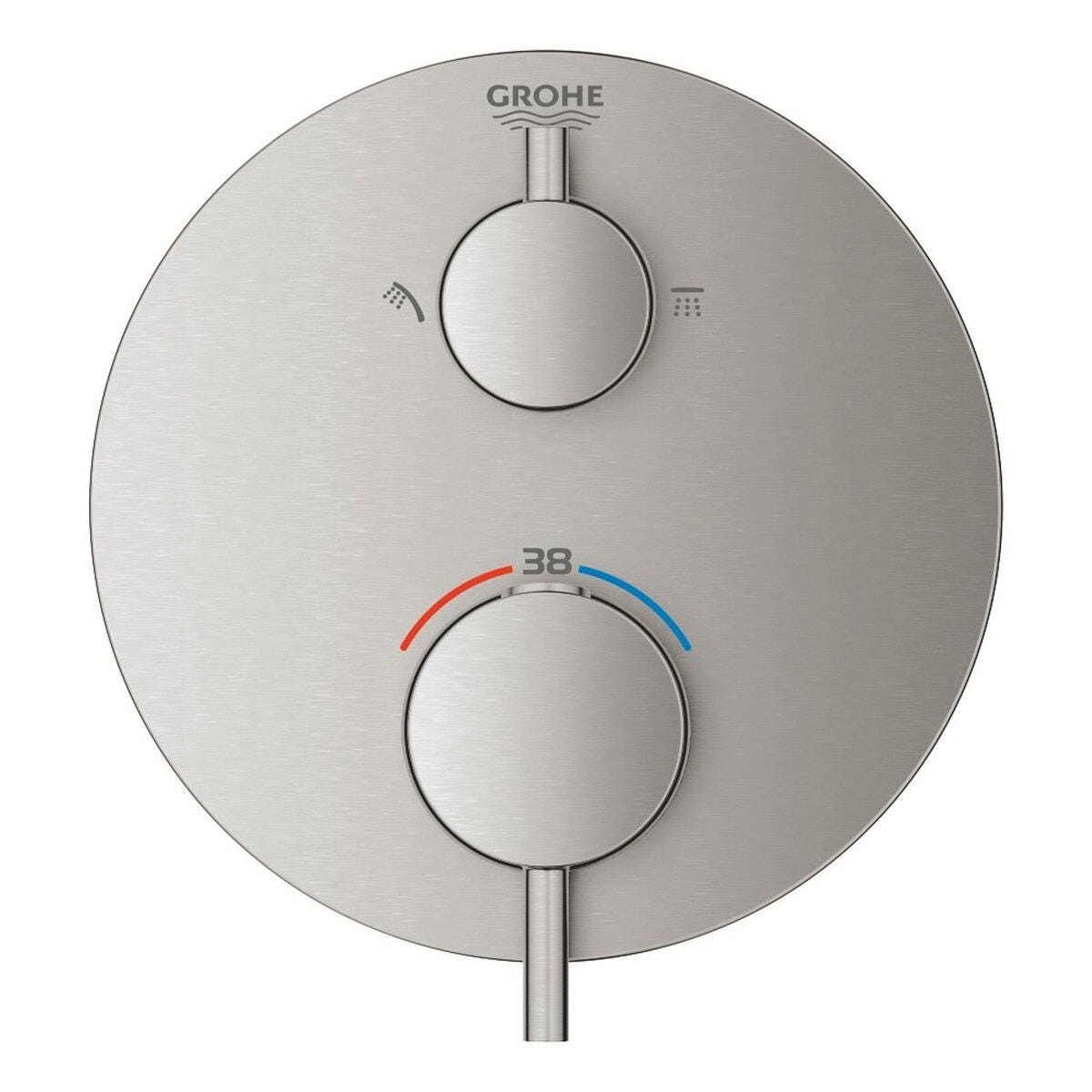 ATRIO - Mitigeur thermostatique 2 sorties bain/douche