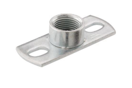 ACCESSOIRES POUR RAIL - Platine avec manchon soudé, électrozinguée