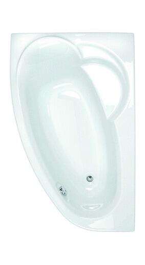 LADIVA - Baignoire Asymétrique en Toplax avec appui-tête et mini-plages intégrés