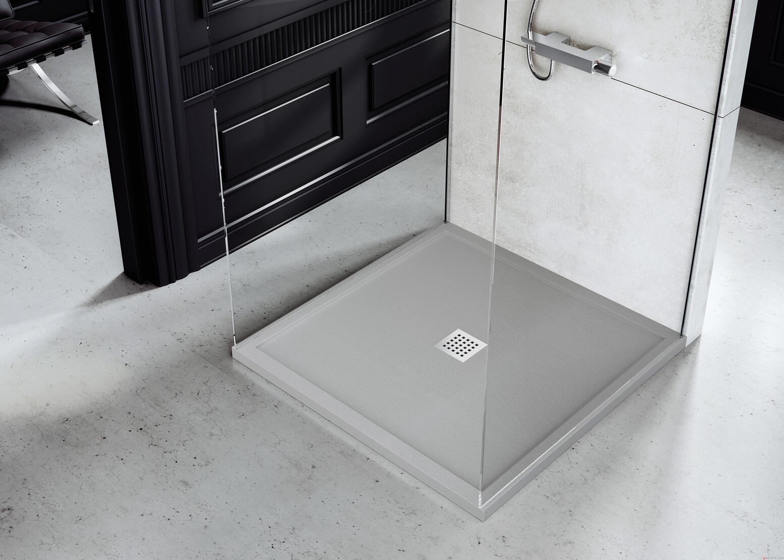 SILEX - Receveur carré extraplat avec cadre