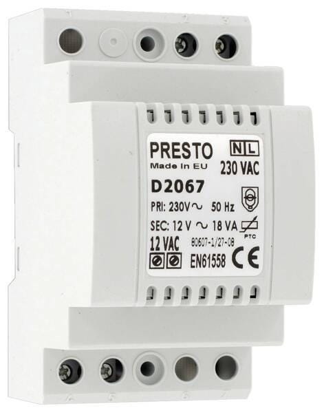 TRANSFO 230/12V 18VA - CREME     PRESTO 90464 PRESTO LES ROBINETS  [90464]