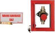 COFFRET DE COUPURE GAZ NATUREL, GAZ BUTANE, GAZ PROPANE - Avec vanne coup de poing et signalisation