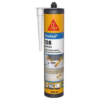 MASTIC SANITAIRE 108 CARTOUC.300ML BLC 524946 SIKA FRANCE  [524946]