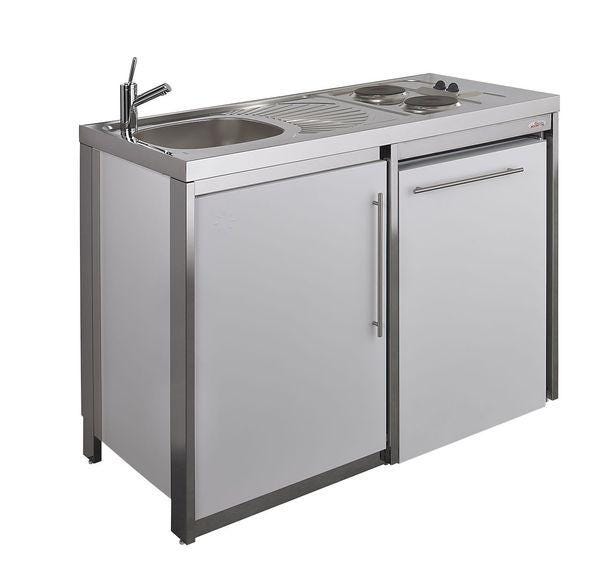 CUISINETTE METALLINE 120CM GLACIER KPAZ120T02