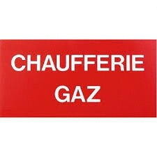 ETIQUETTE DE SIGNALISATION - Chaufferie fioul/gaz polystyrène rigide