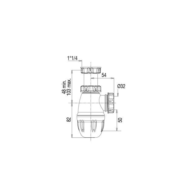 SIPHON LAV OCEAN'UP A/JOINT       61060017000 VALENTIN  [61060017000]