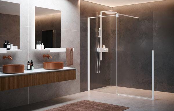 H STYLE - Paroi walk-in avec panneau coulissant