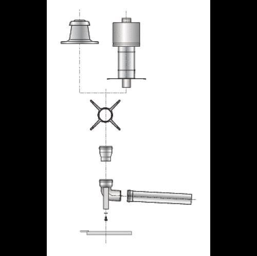 KIT RACCORDEMENT CHEMINEE     DY701  84887701 DE DIETRICH EQUIP THERMIQU BDR  [84887701]