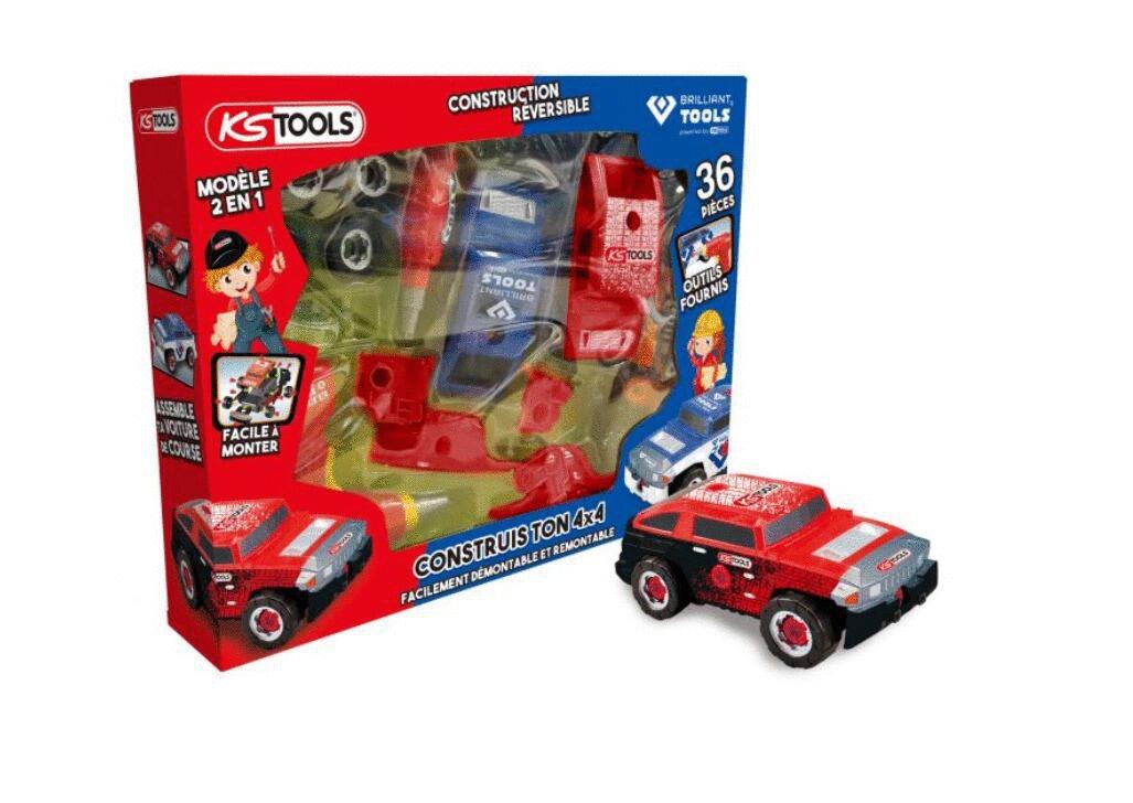 COFFRET POUR ENFANT - Kit de construction voiture 4x4, 33 pièces