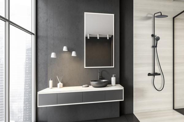 COLONNE DOUCHE RONDE RUBY NOIR MAT15RO252THNM